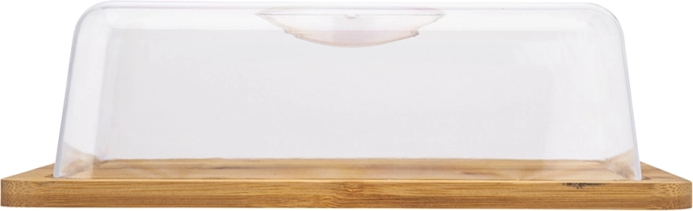 Bambusest serveerimisalus läbipaistva kupliga 25 × 19,5 cm