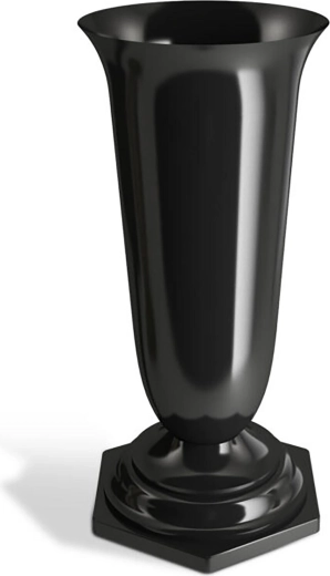 Kalmistuvaas Naty 23 cm, must, plastikust raskusega