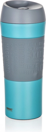 Reisitermos 400 ml MATTY, roostevaba teras ja silikoon, sinine