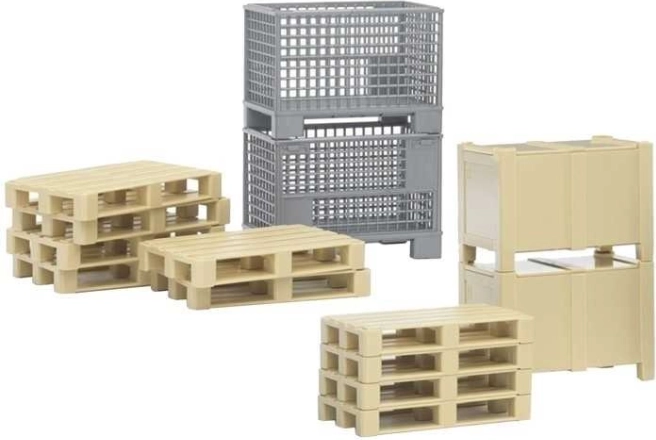 Bruder logistikas komplekt – kaubaalused ja kastid