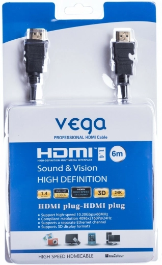 HDMI-kaabel 6 m 10,2 Gb/s must VEGA