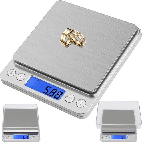 RUHHY Digital Kitchen and Jewelry Scale 500 g with 0.01 g Accuracy
