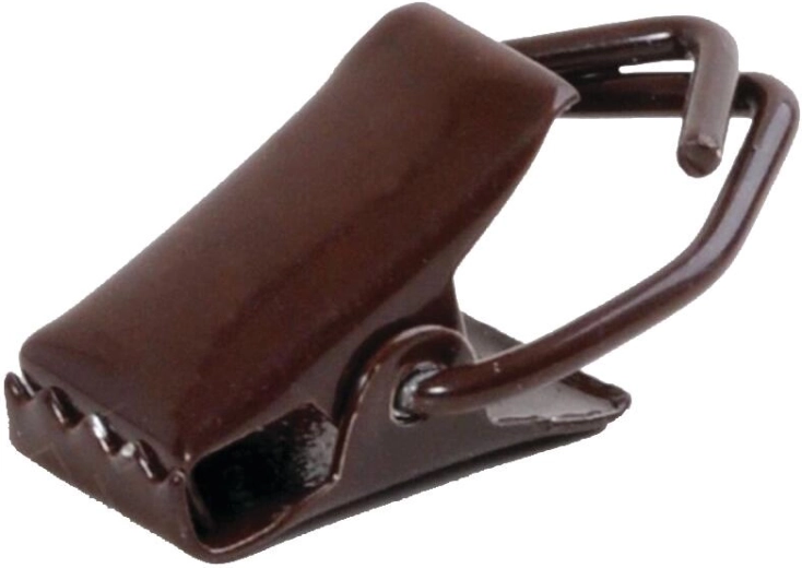 Metal curtain clips, brown, 25 pcs