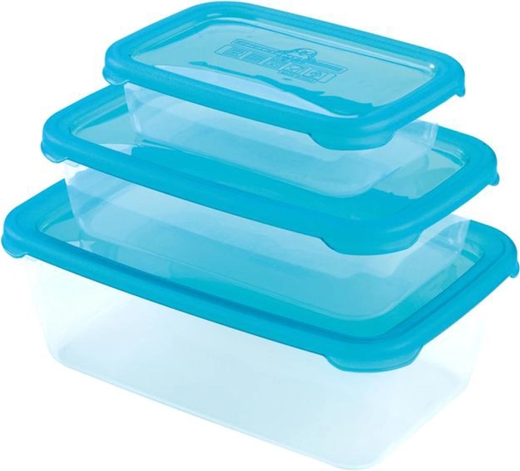 Plastkarbid kaanega HEIDRUN Polar Frost, 3 tk komplekt