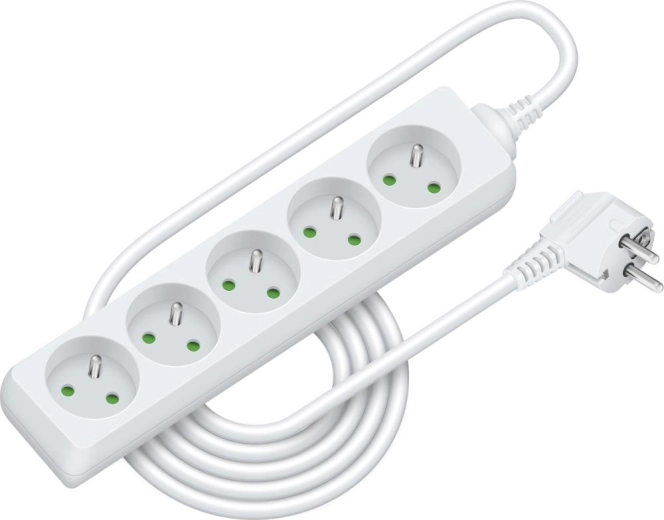 Retluxe pikendusjuhe 5 pistikupesaga, 3 m