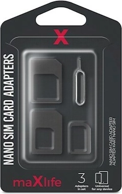 Maxlife adapterite komplekt Nano SIM-i jaoks