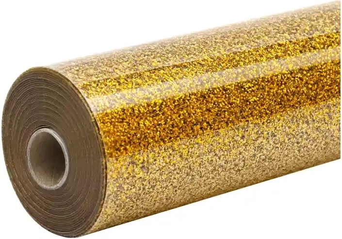 HTVRONT glitter heat transfer vinyl 30.5 × 90 cm gold