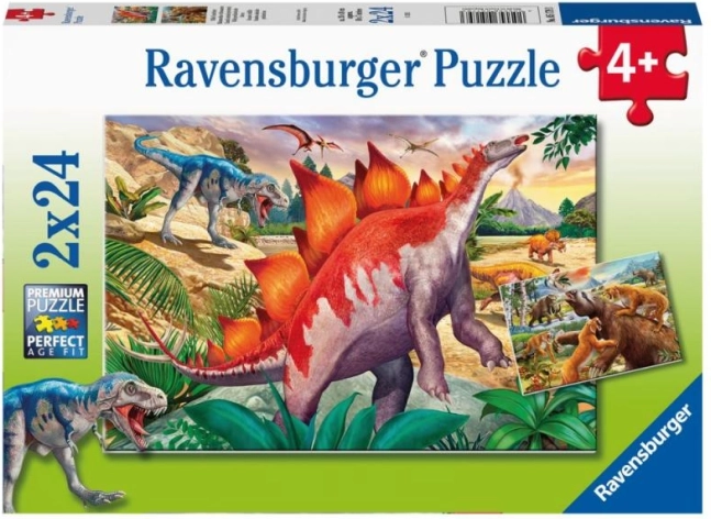 Ravensburger dinosauruste maailma pusle 2×24 tükki