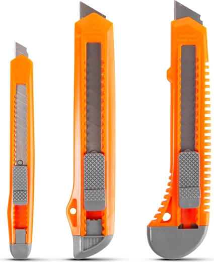Set of universal snap-off knives, 3 pcs