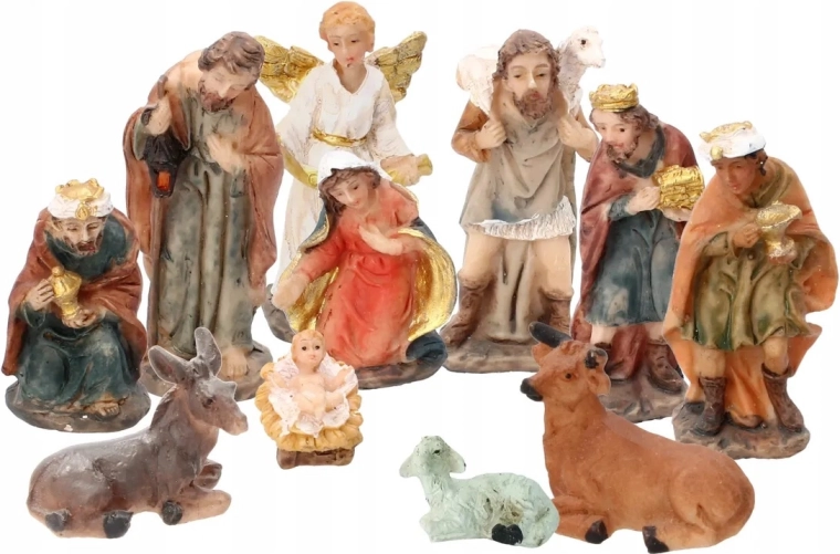 Nativity Figurine Set, 11 pcs, 5.5 cm – Hand-Painted Polyresin