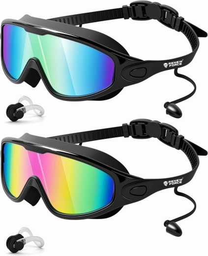 Set of 2 RENEW FORCE swimming goggles with UV 400 filter