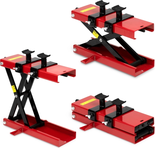 MP1 mootorratta käärtungraud must‑punane 500 kg