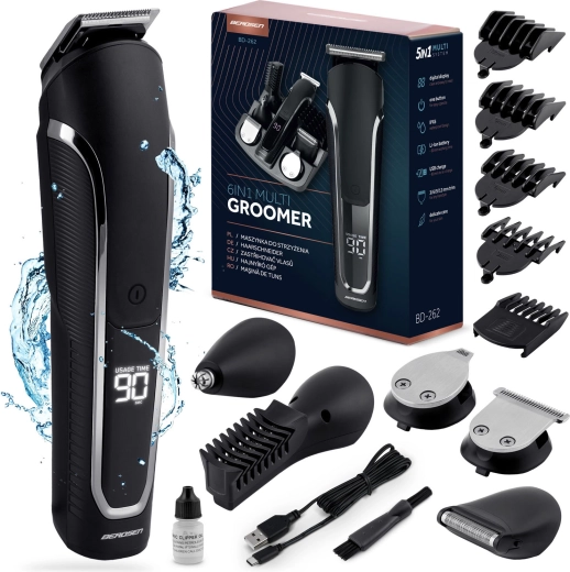 Berdsen habemeajamis- ja trimmimiskomplekt 6in1 Barber Master, must