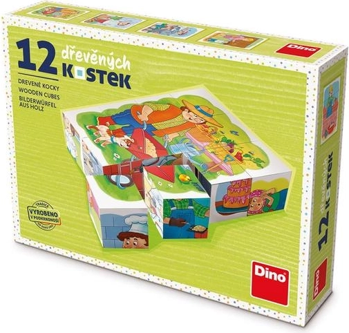 Dino hariduslikud klotsid Ametid – komplekt 12 klotsiga