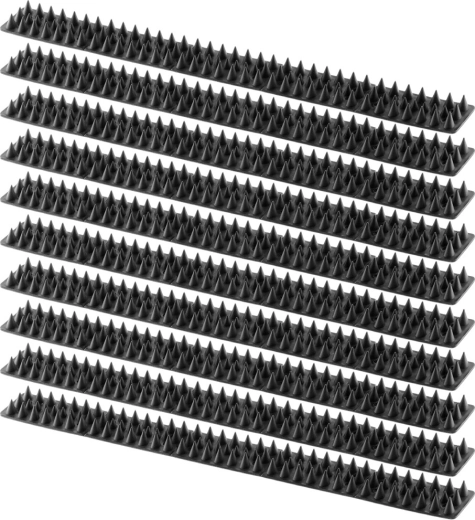 Plastist linnu- ja kassitõrjeogad, mustad, 50 × 4,3 cm, komplekt 10 tk