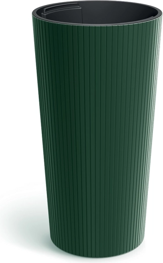 Lamia Slim Planter 30 cm dark green with insert