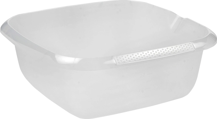 Läbipaistev ruudukujuline köögikauss valamisnoka abil 8 l (34 × 34 cm)