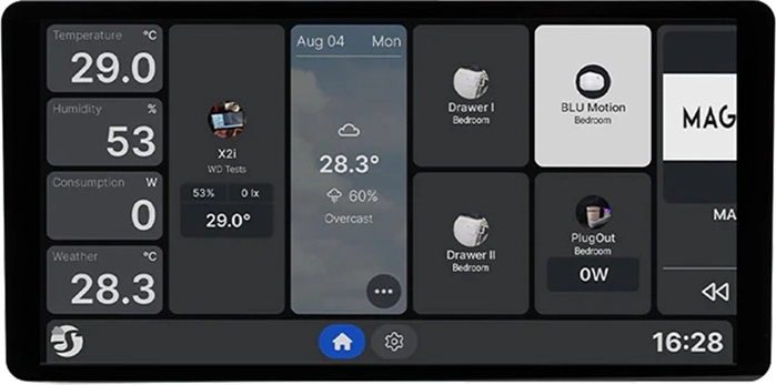 Shelly Wall Display X2i 6.95" Wi‑Fi 6 and Bluetooth Touch Wall Panel (Black)