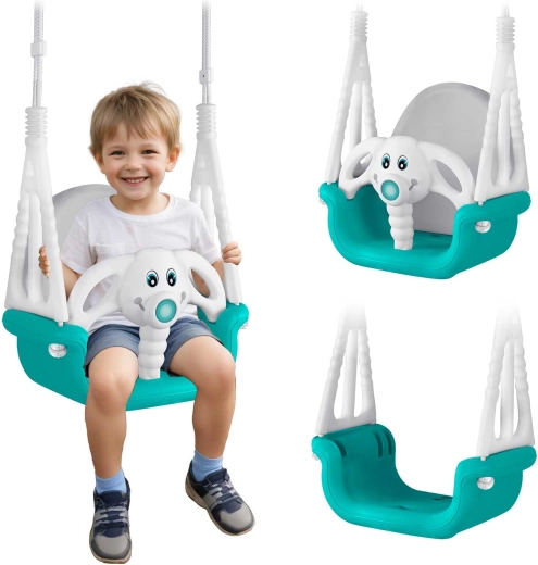 Lastekiik 3v1 Elevandike RICOKIDS türkiissinine