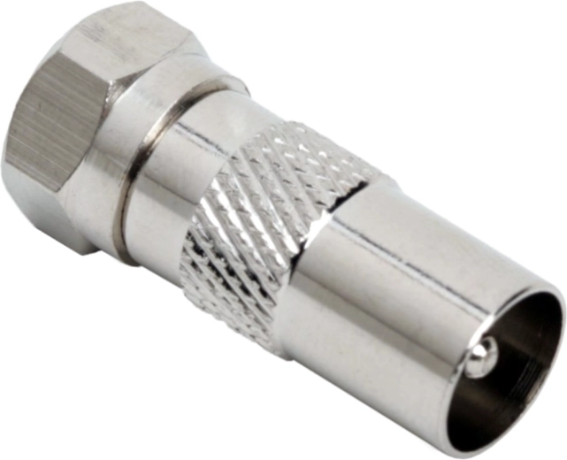 F-pistiku adapter TV-koaksiaalpistikuks