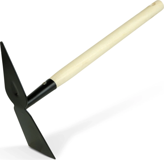 Double-Sided Garden Hoe with Wooden Handle 50 cm