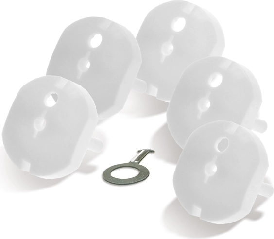 Solight safety socket covers with key, 5 pieces