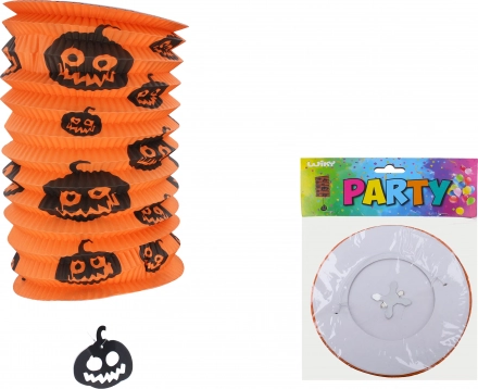 Kõrvitsa motiiviga silinderlampion 15 cm