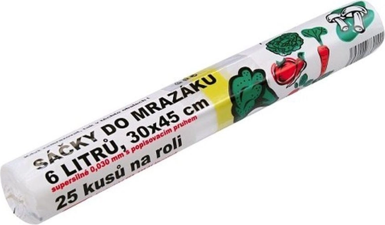 Sügavkülmakotid kirjeldusribaga 6 l, eriti tugevad (25 tk)