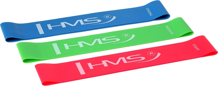 HMS GU04 Slim vastupanu treeningkummide komplekt – 3 koormustaset