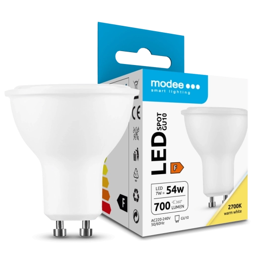 Modee LED-lamp GU10 7 W, 700 lm, 110°, soe valge 2700 K