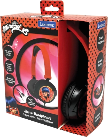 Kokkupandavad juhtmega lastekuularid Miraculous: Lepatriinu ja Must Kass