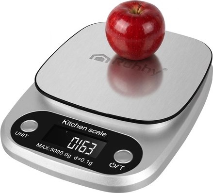 Ruhhy digitaalne köögikaal 5 kg (0,1 g), roostevabast terasest