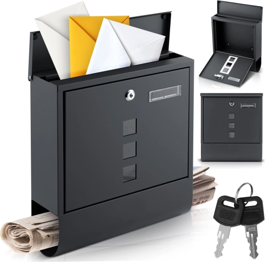 HumBerg antratsiit postkast ajalehehoidjaga 34 × 30,5 × 10 cm