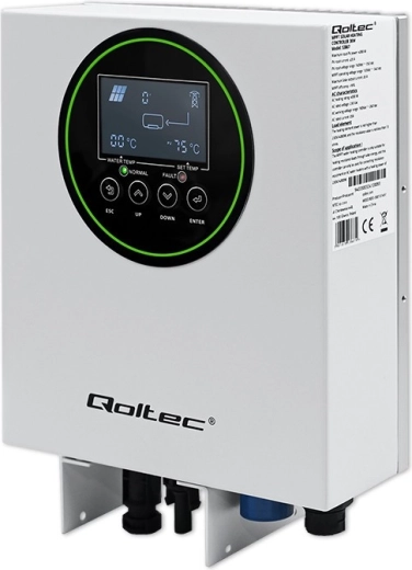 Päikeseinverter vee soojendamiseks Qoltec ECO Solar Boost MPPT, BYPASS, LCD, Wi‑Fi (3 kW / 4 kW)