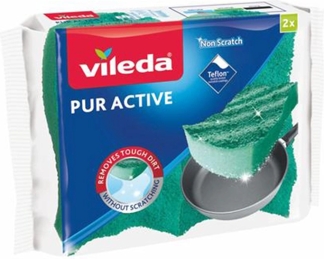 Vileda Pur Active keskmine käsn 2 tk