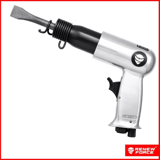 RENEW FORCE pneumatic chipping hammer 3500 bpm with 70 mm stroke and 4 chisels - 1 piece
