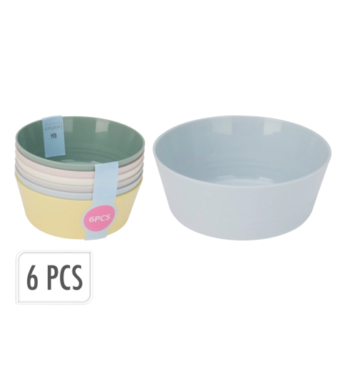 Plastkausside komplekt 300 ml, 6 tk, värviline segu