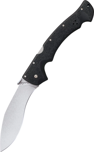Cold Steel Rajah II taskunuga, stonewash-teraga, must Griv-Ex käepide