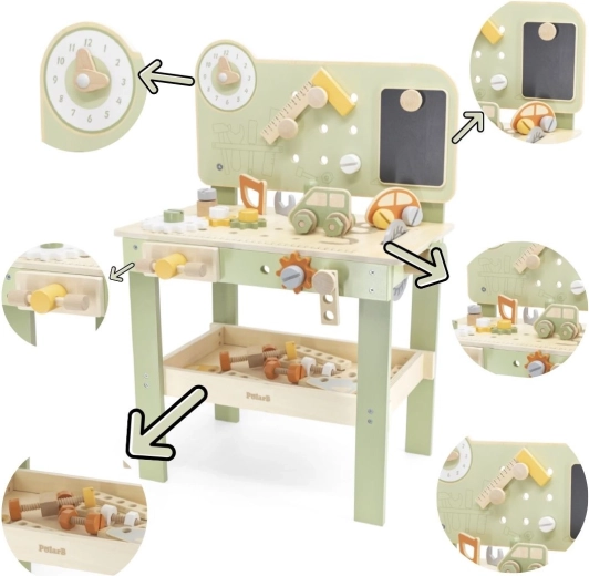 Viga PolarB puidust lastetööpink tööriistadega