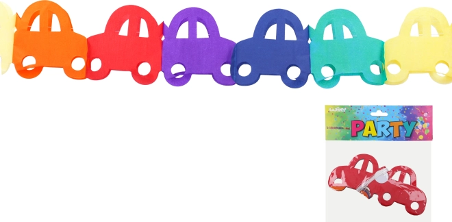 Värviline girland auto motiiviga