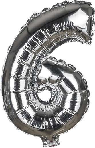 Foil balloon number 6, 30 cm – MY PARTY