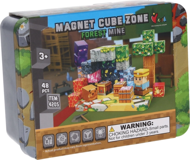 Magnet Cube Zone Forest Mine 48-piece building set