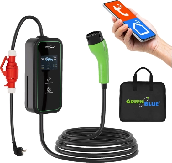 Portable charger for electric cars and PHEVs GreenBlue 11 kW Type 2 - 1 pc