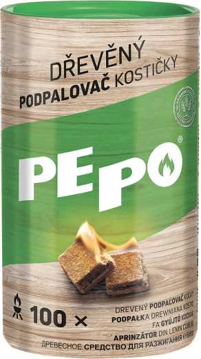PE-PO puidust süütekuubikud, 100 tk