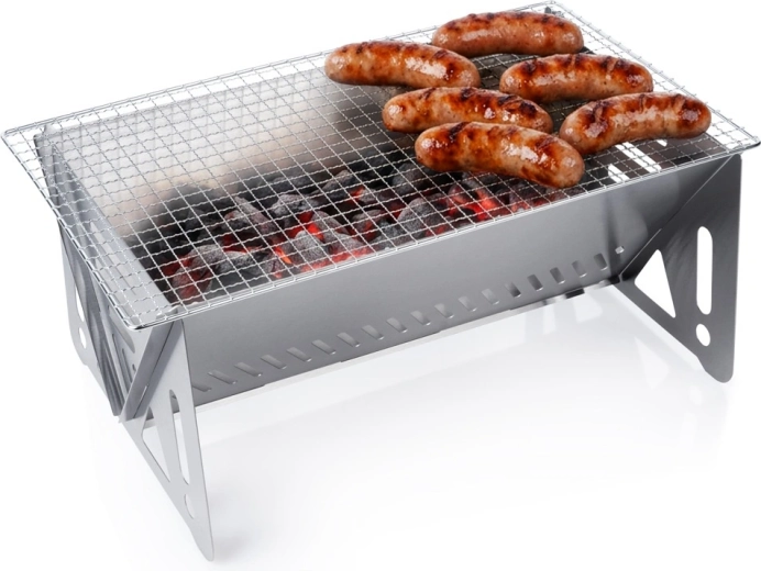 Kokkupandav roostevabast terasest söegrill Vilde 40 × 24 cm