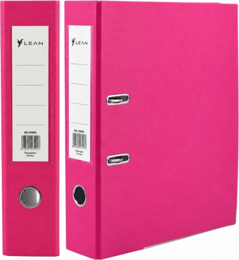 Lever arch file A4 75 mm pink LEAN