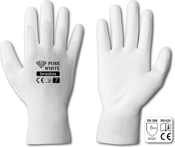 Töökindad PURE White PU, suurus 11