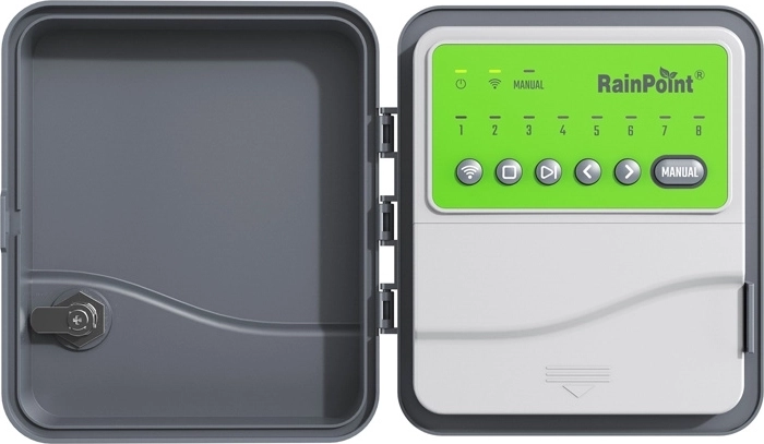 RainPoint smart Wi‑Fi irrigation controller for 8 zones (AC)