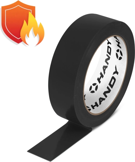 Black PVC electrical tape 20 m × 19 mm