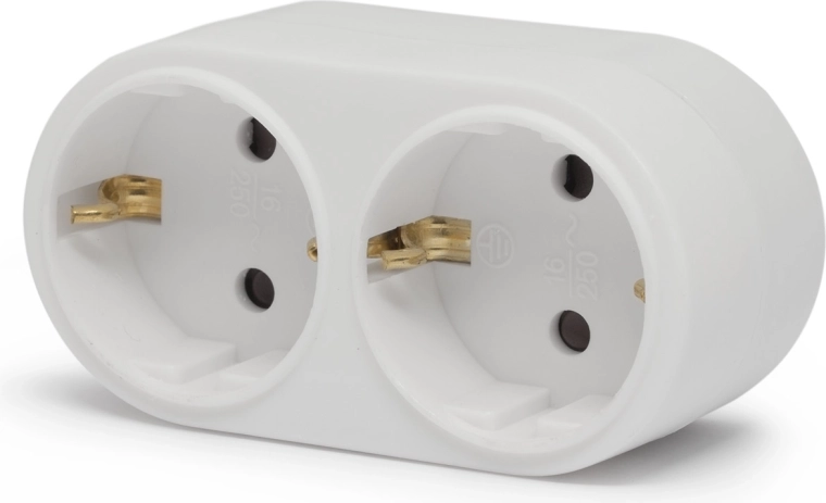 Schuko 2 pistikupesaga jagaja